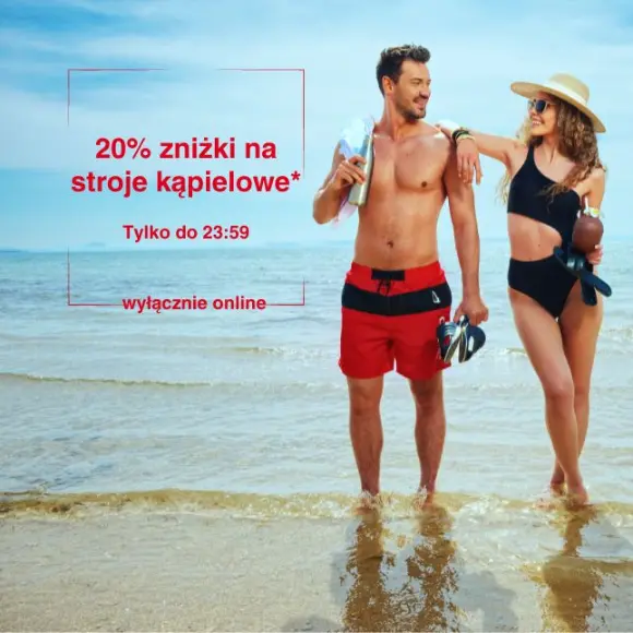 Zaoszczędź 20% na strojach kąpielowych dla całej rodziny Zaoszczędź 20% na strojach kąpielowych dla całej rodziny